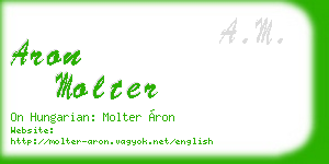 aron molter business card
